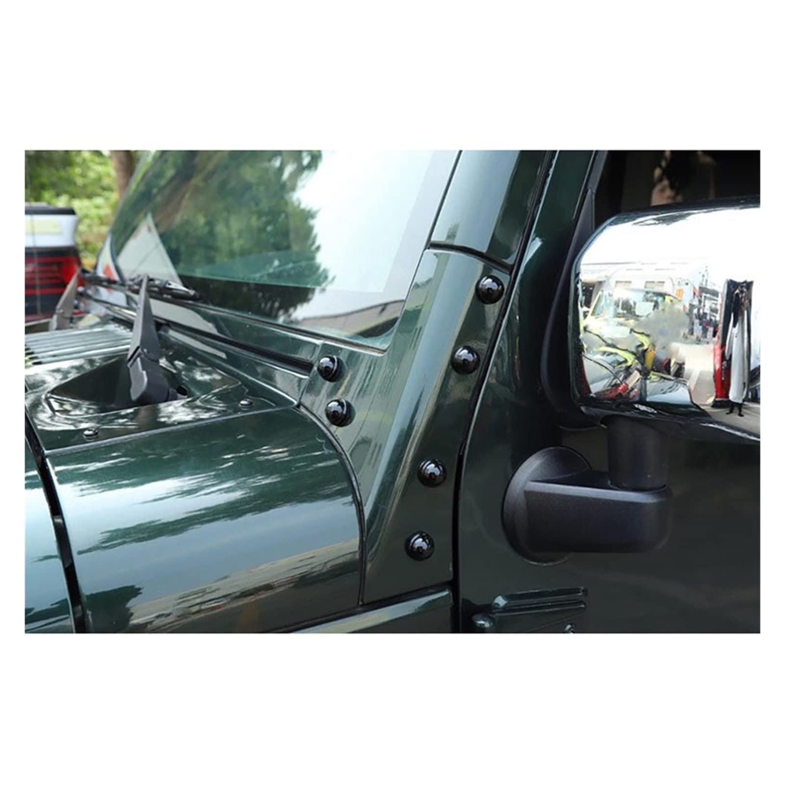 Amazon.co.jp: JDMTM 車外付けアクセサリー ABS Aピラーボルト保護装飾