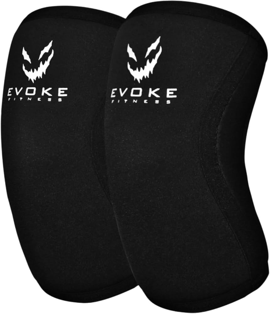 Amazon | [EVOKEFITNESS] ニースリーブ【力強いフィット感を実現】 筋