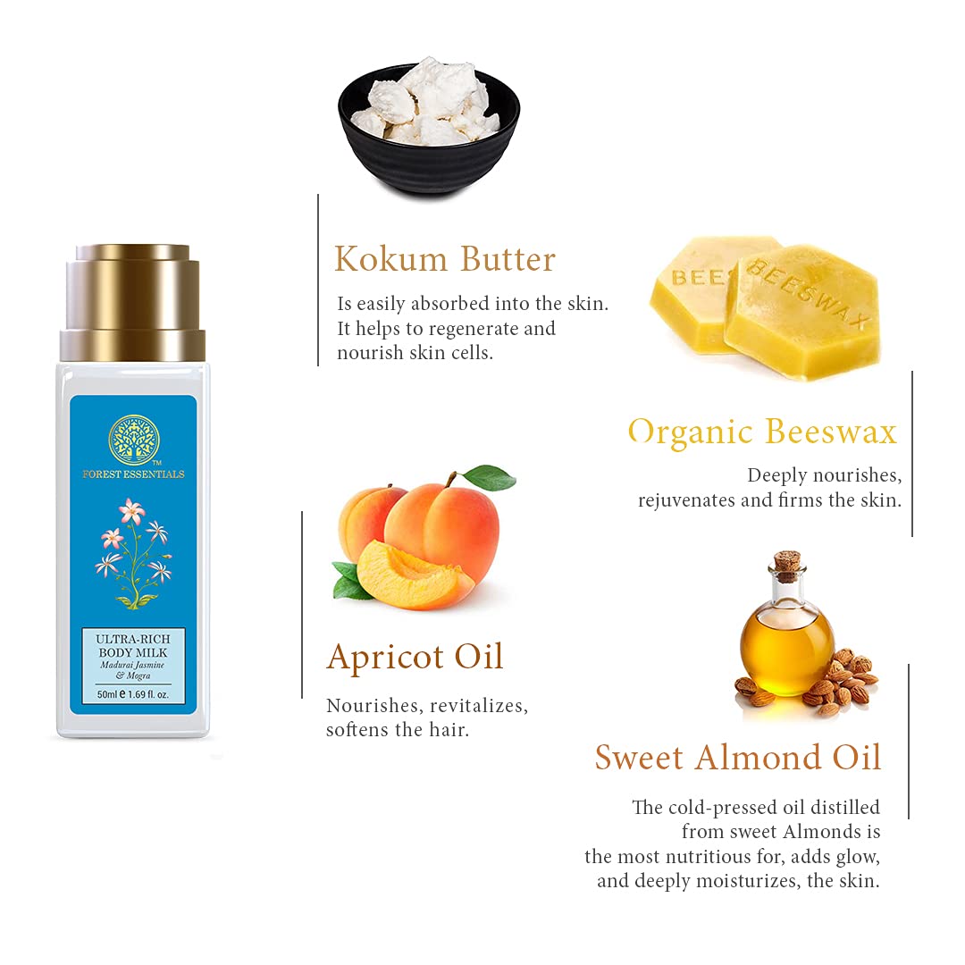 Amazon.com : Forest Essentials Travel Size Ultra-Rich Body Milk