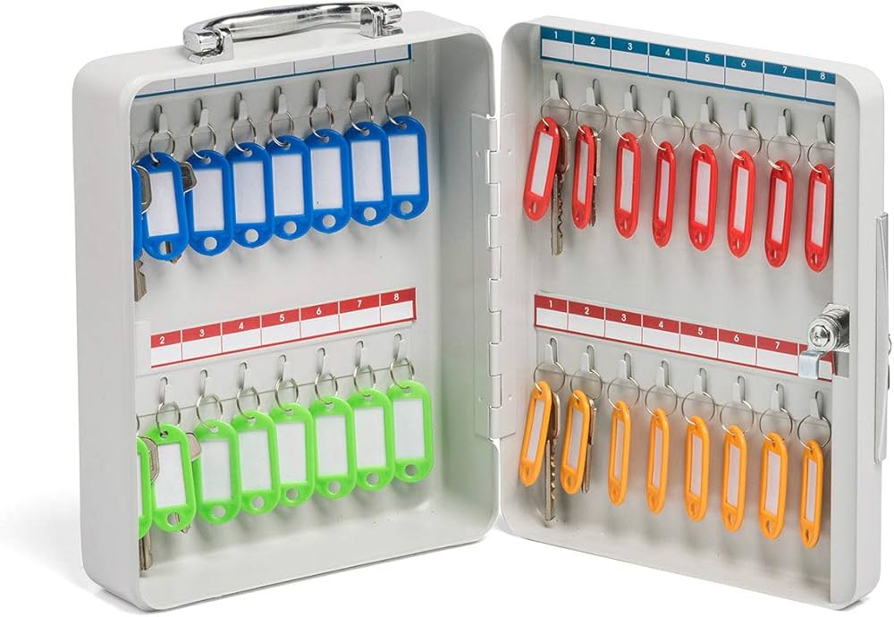 Amazon.co.jp: サンワダイレクト キーボックス 32本収納 鍵付き 壁掛け