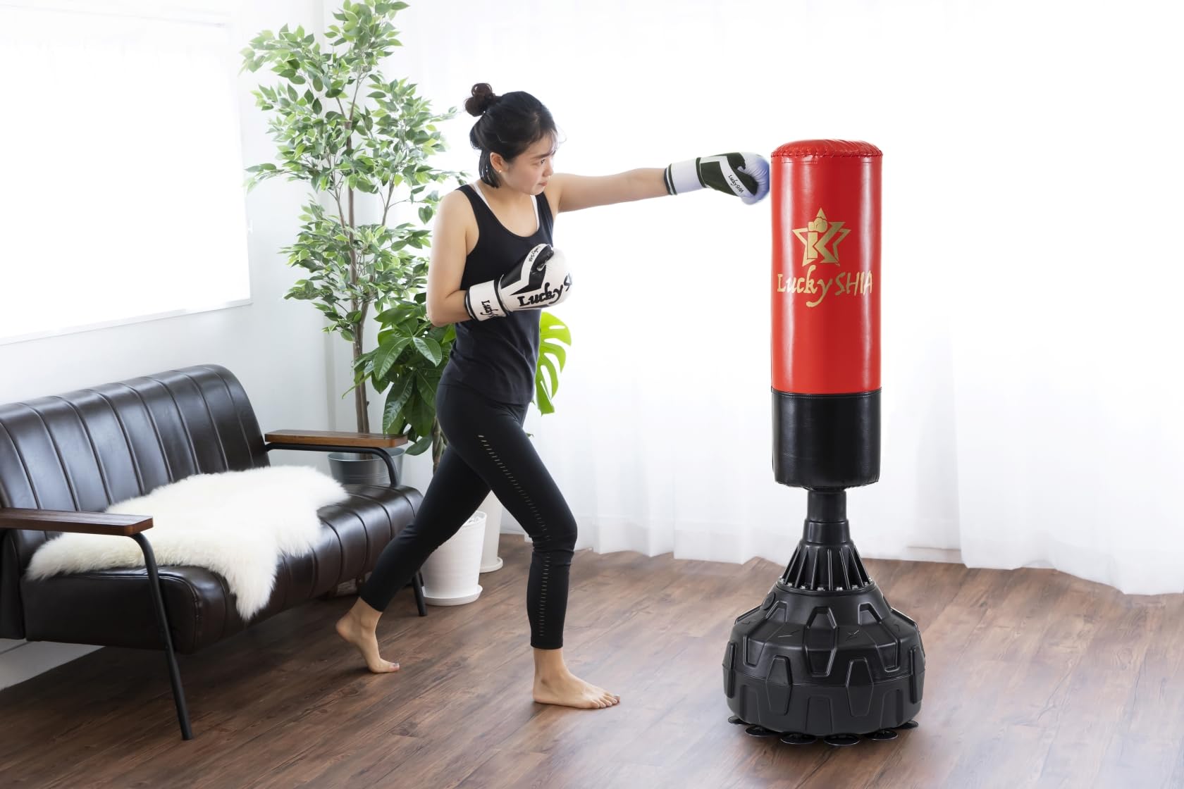 Amazon | 【Lucky SHIA】 サンドバッグ 自宅用 自立型 自宅 スタンド