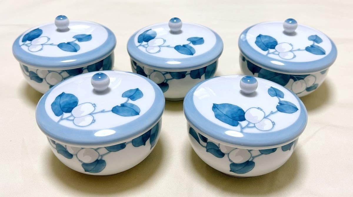 Amazon | Noritakeノリタケ 乃りたけ 露染 汲出し揃 蓋付き湯呑5客