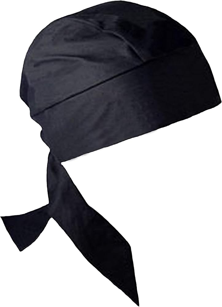 Amazon.com: Zanheadgear Solid Black Premium XL Doo Rag Skull Cap