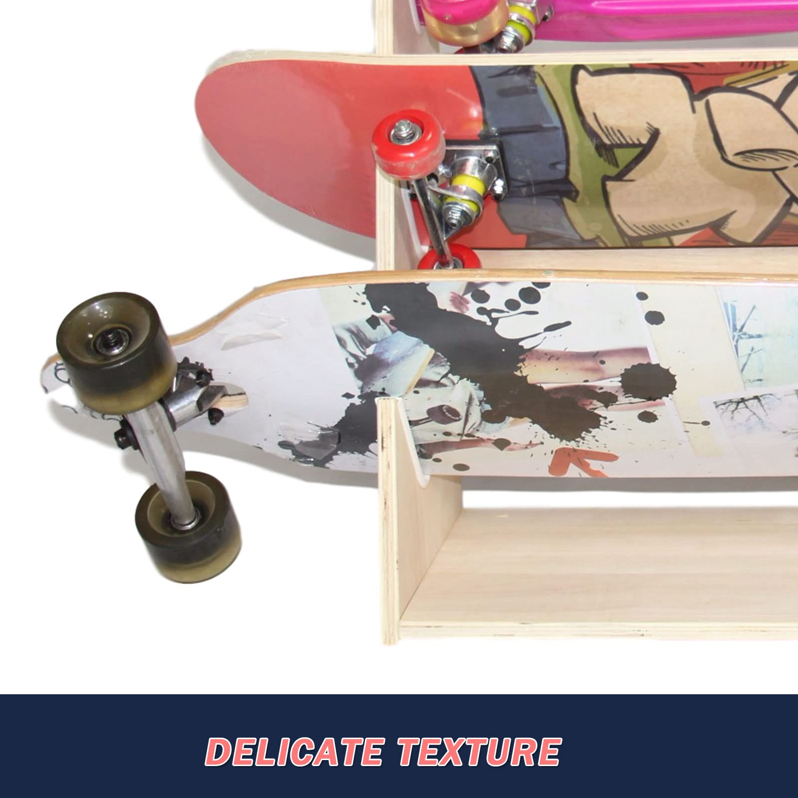 Amazon.co.jp: スケートボードラック収納ディスプレイラックダブル