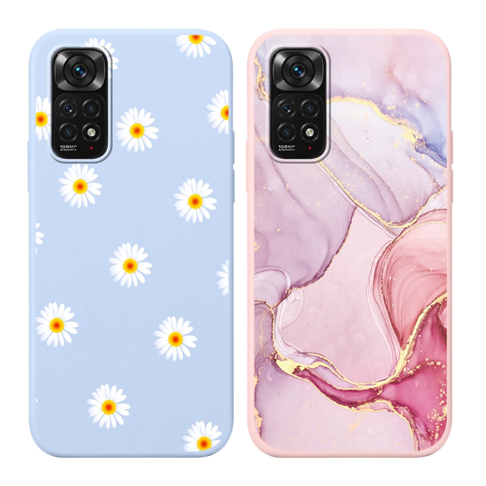 Pnakqil [2 Stück Hülle Kompatibel mit Xiaomi Redmi Note 11S/Note