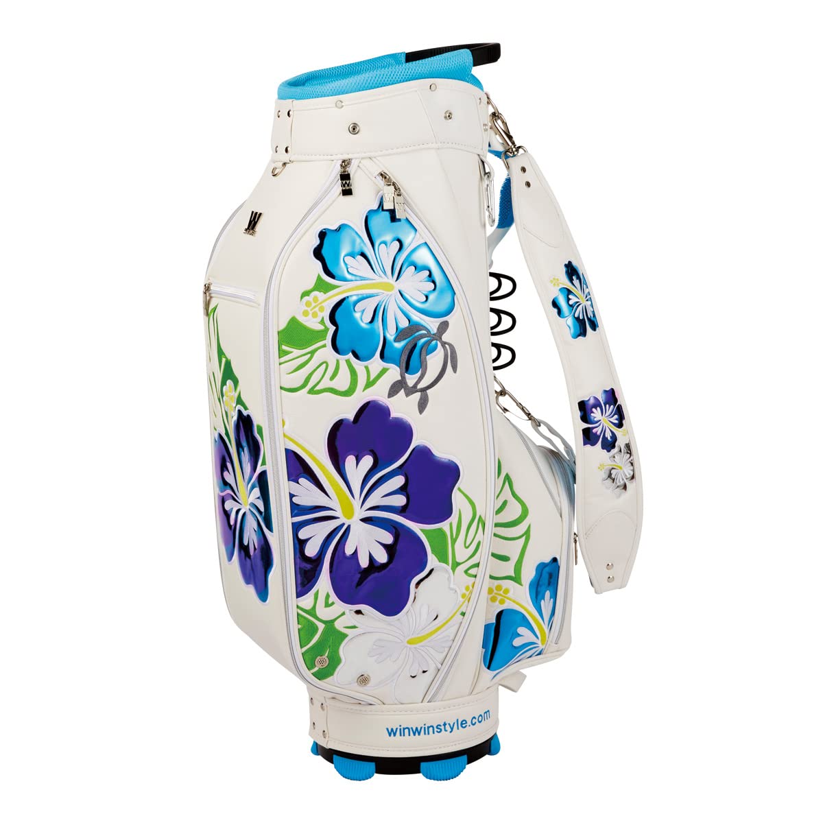 ウィンウィンハイビスカス柄 キャディバッグ