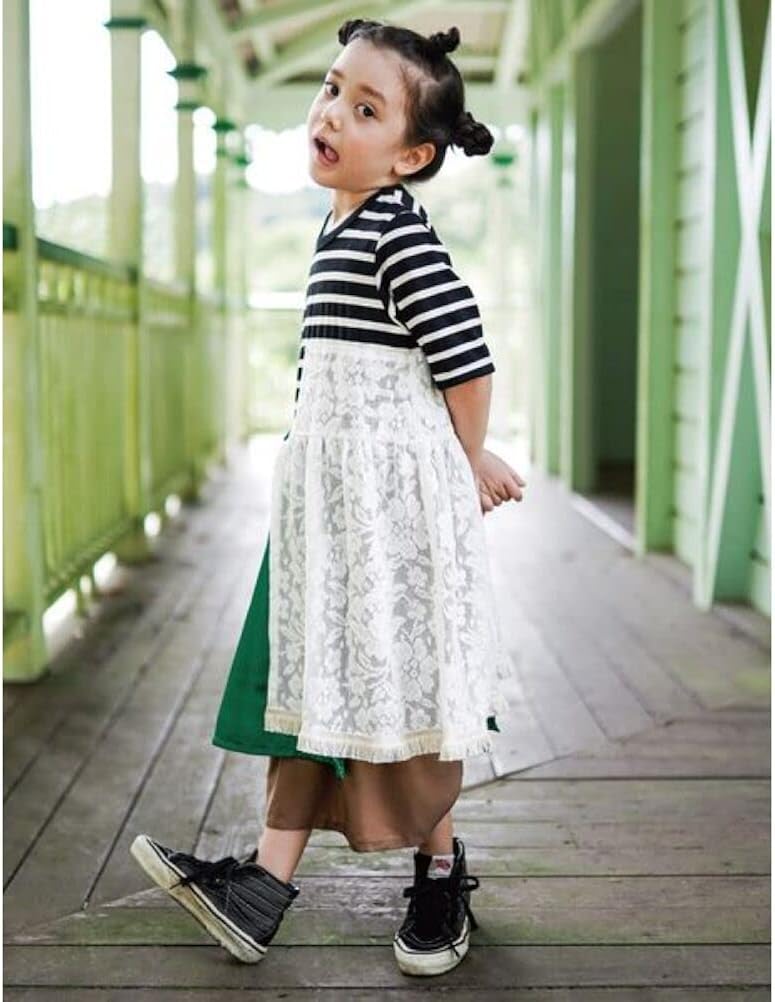 ゴートゥーハリウッド ユラユラドッキングワンピース 白 オフホワイト