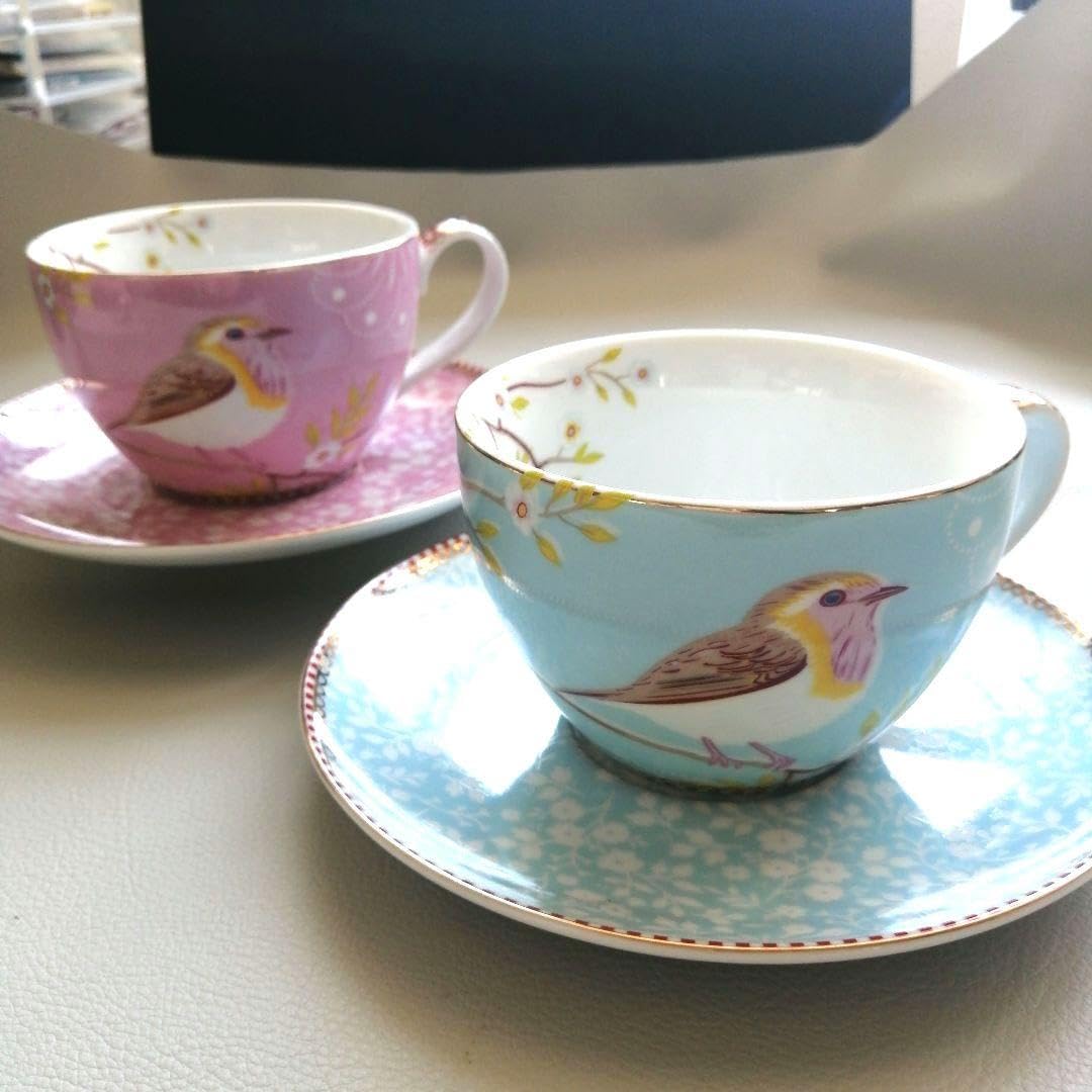 Amazon | PiP home 鳥カップ&ソーサー 大きめ 300cc 2客 グッズ セット