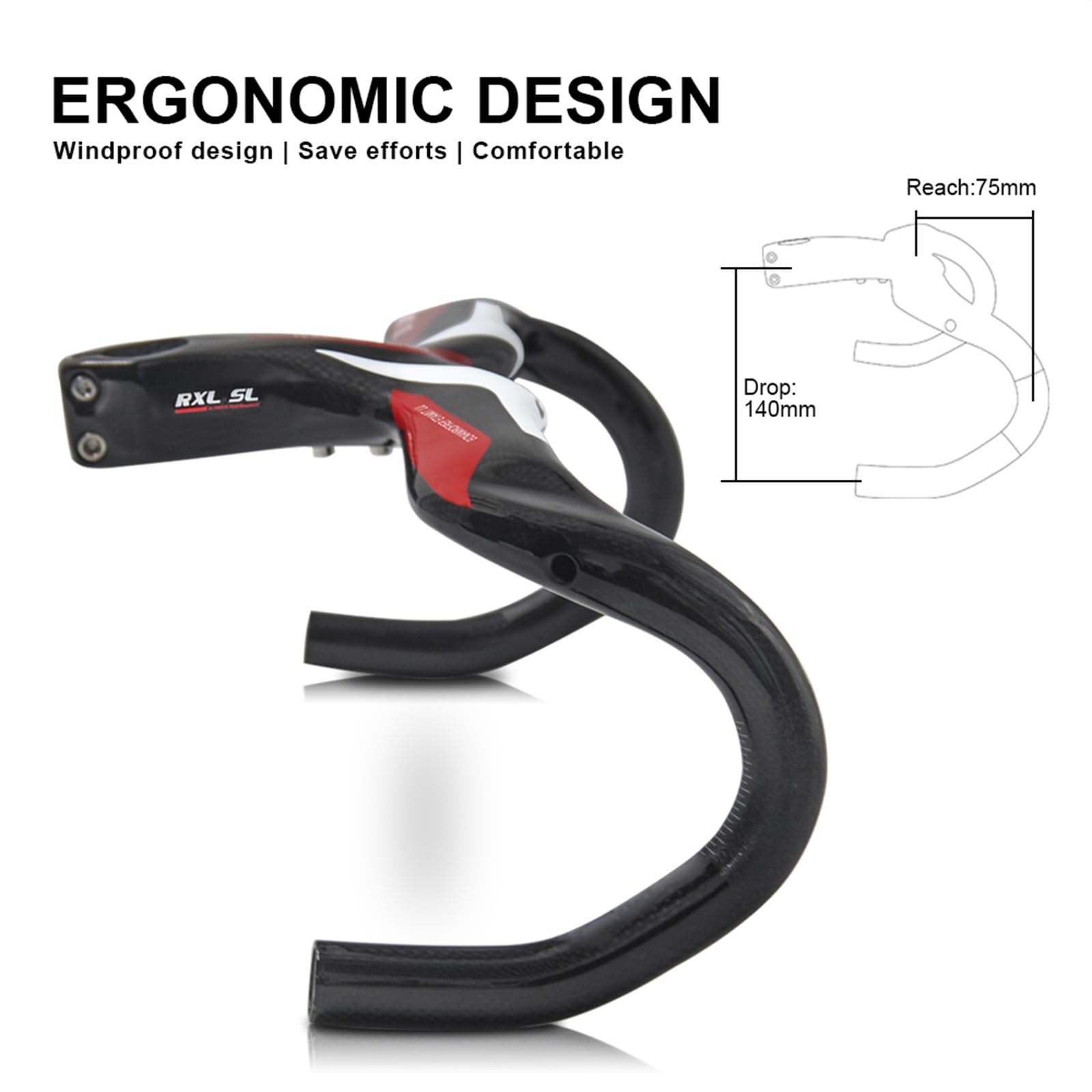 Amazon.co.jp: RXL SL 自転車ロードバイクバックドロップハンドル1-1/8