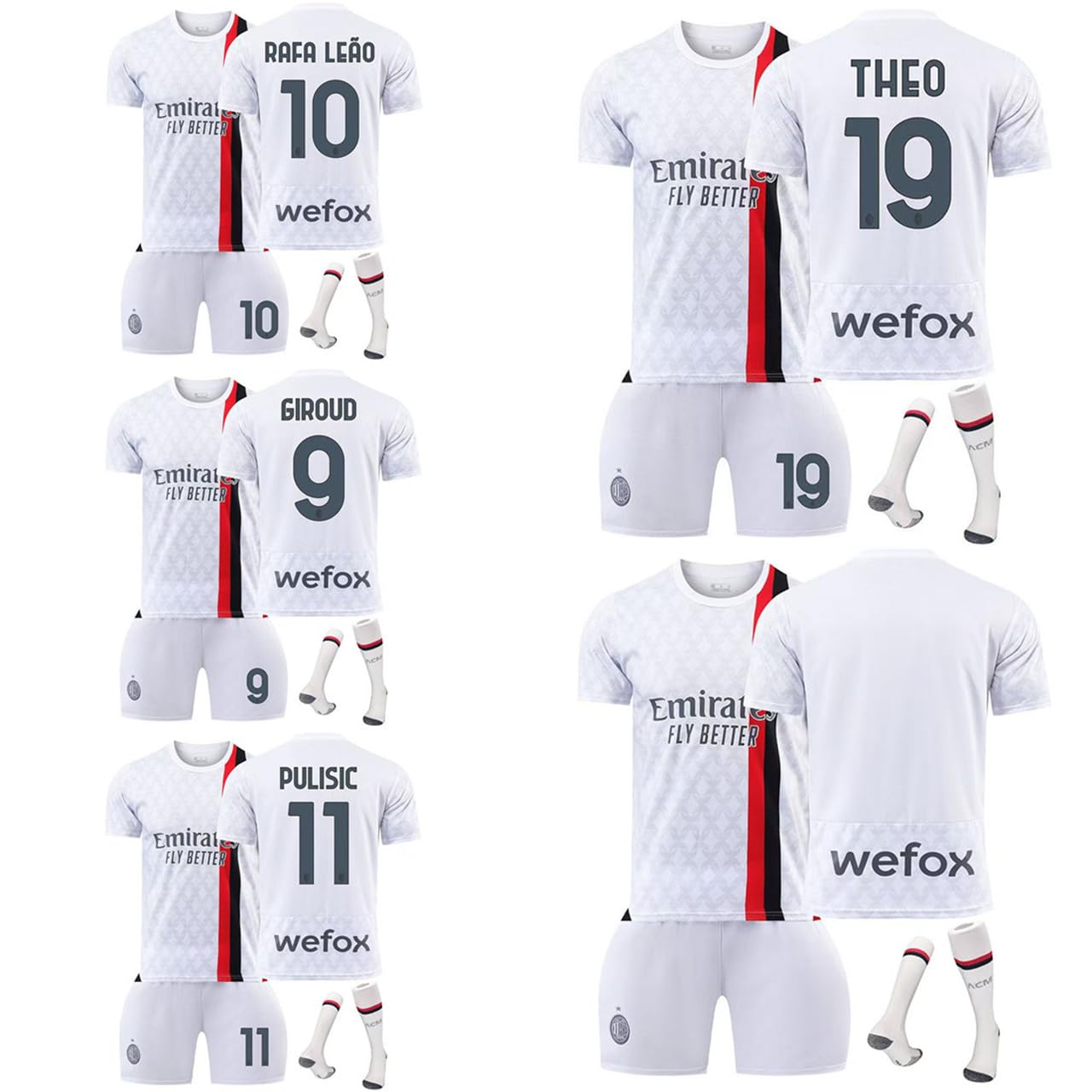 Amazon.co.jp: ACミラン サッカーユニフォーム 23-24 アウェイ 背番号9