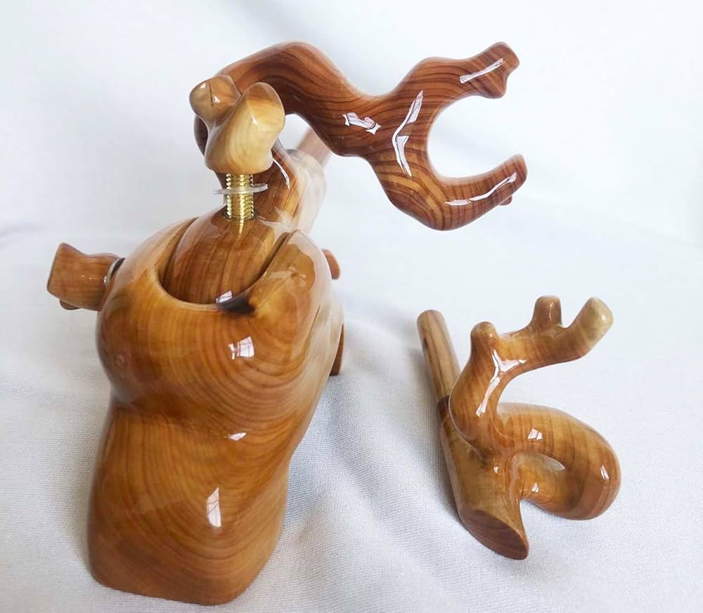 Amazon | ヘラブナ万力 天然木黒柿x白柏 大砲型万力 へら用品 袋竿枕