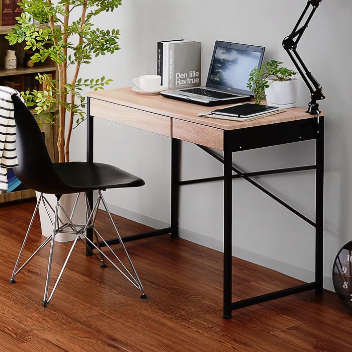 Amazon | デスク引き出し机パソコンデスクワークデスク学習机幅90奥行