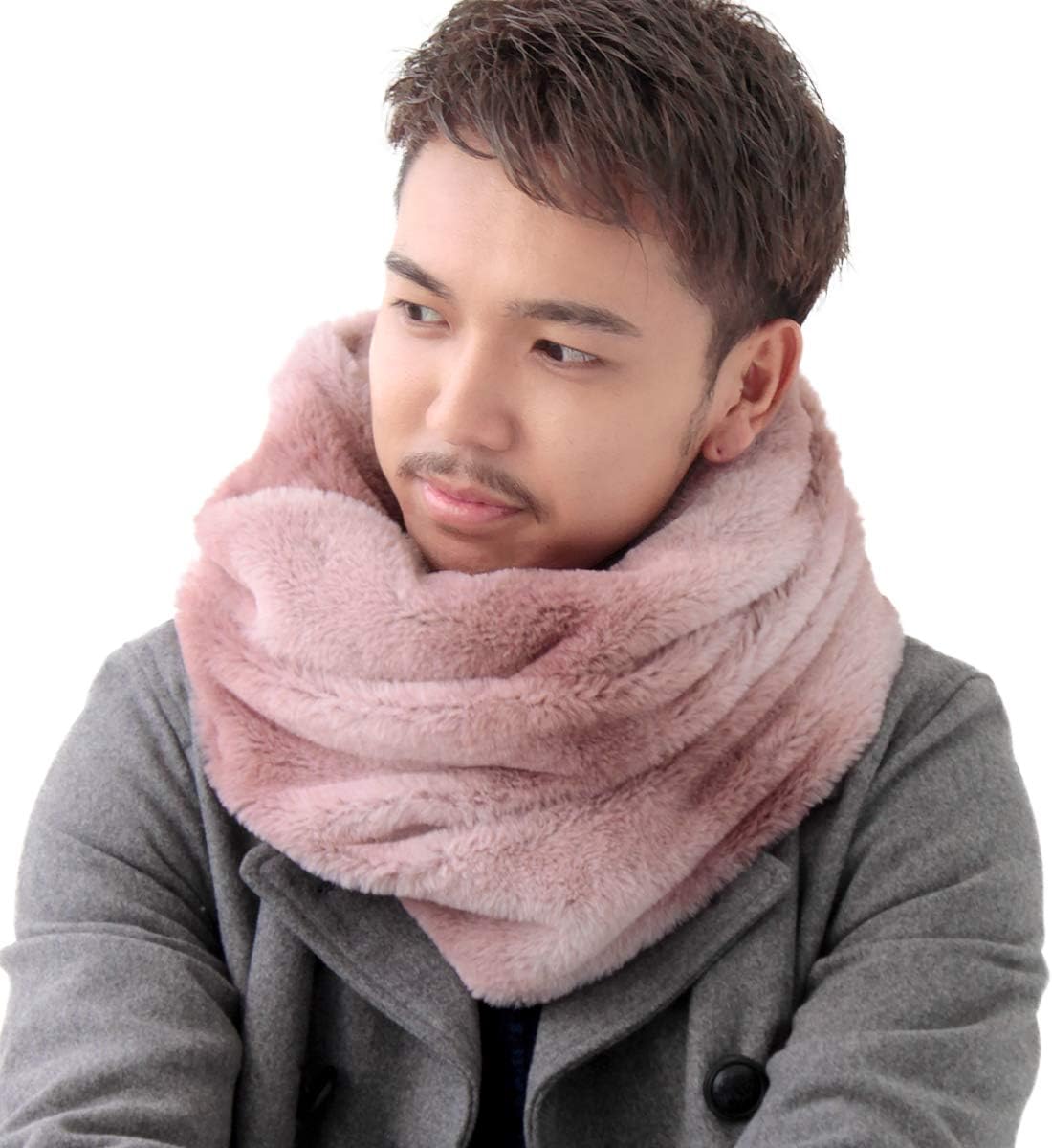 Amazon | ファー スヌード メンズ レディース 冬 用 フェイクファー