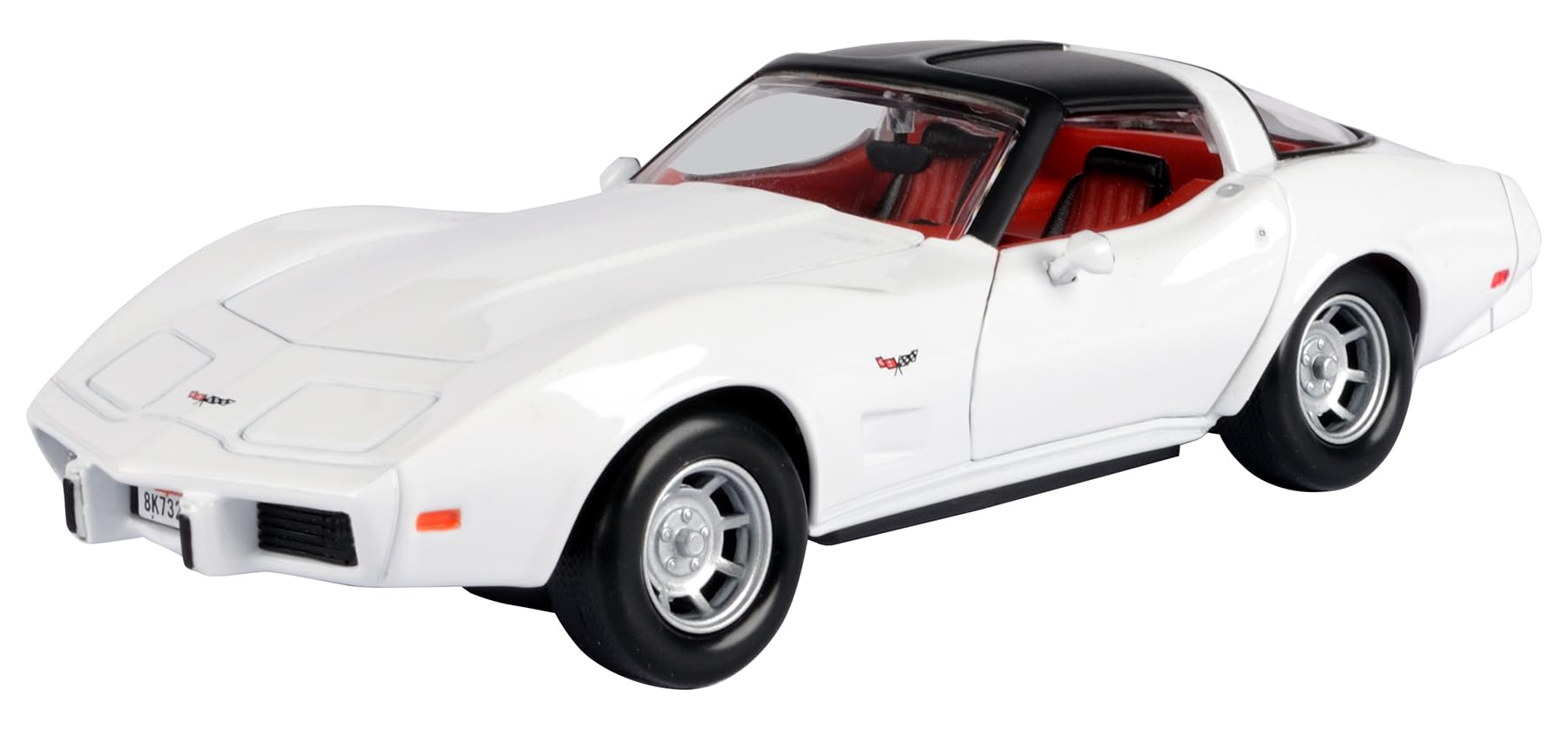Amazon | Motormax Toy 1979 シボレー コルベット C3 ホワイト トップ