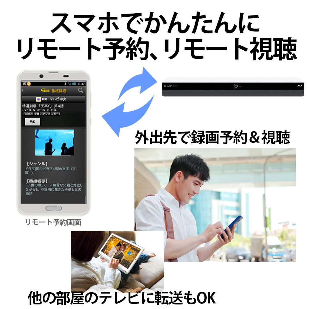 Amazon | シャープ 1TB 2番組同時録画 AQUOS ブルーレイ レコーダー