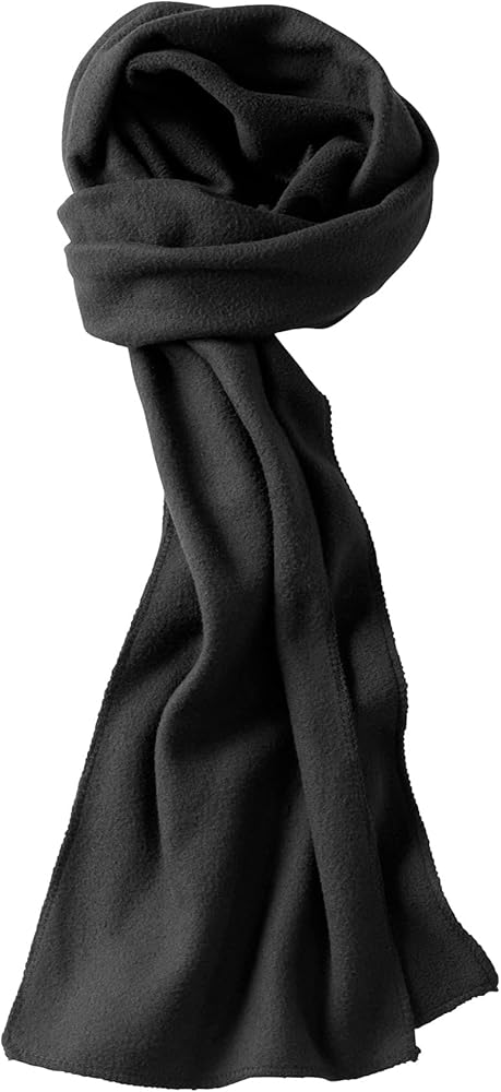 KingSize Men's Big & Tall Extra Long Fleece Scarf - XL, Black at