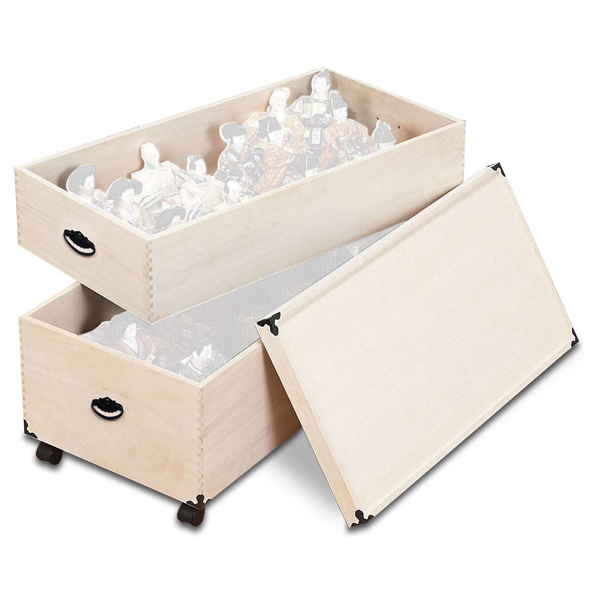 Amazon.co.jp: 【国産】 肥前桐民芸総桐 ひな人形収納箱 2段タイプ