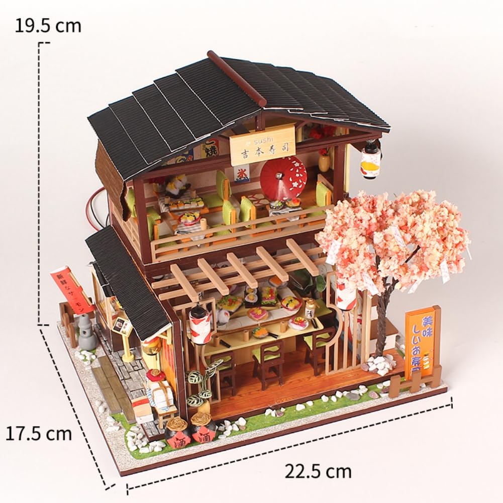 Amazon | Skrnoai DIY ドールハウス 木製 和風 和風建築 手作り