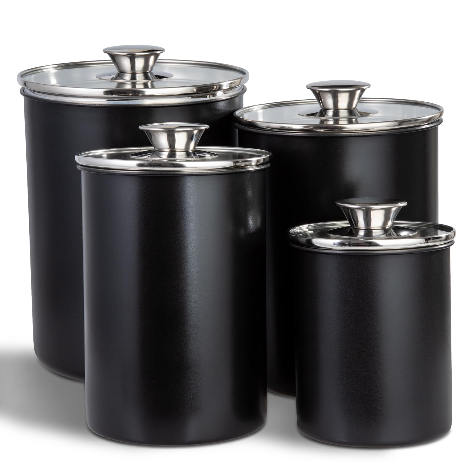 Amazon.com: malmo Stainless Steel Food Canister Set of 4-Piece, 16