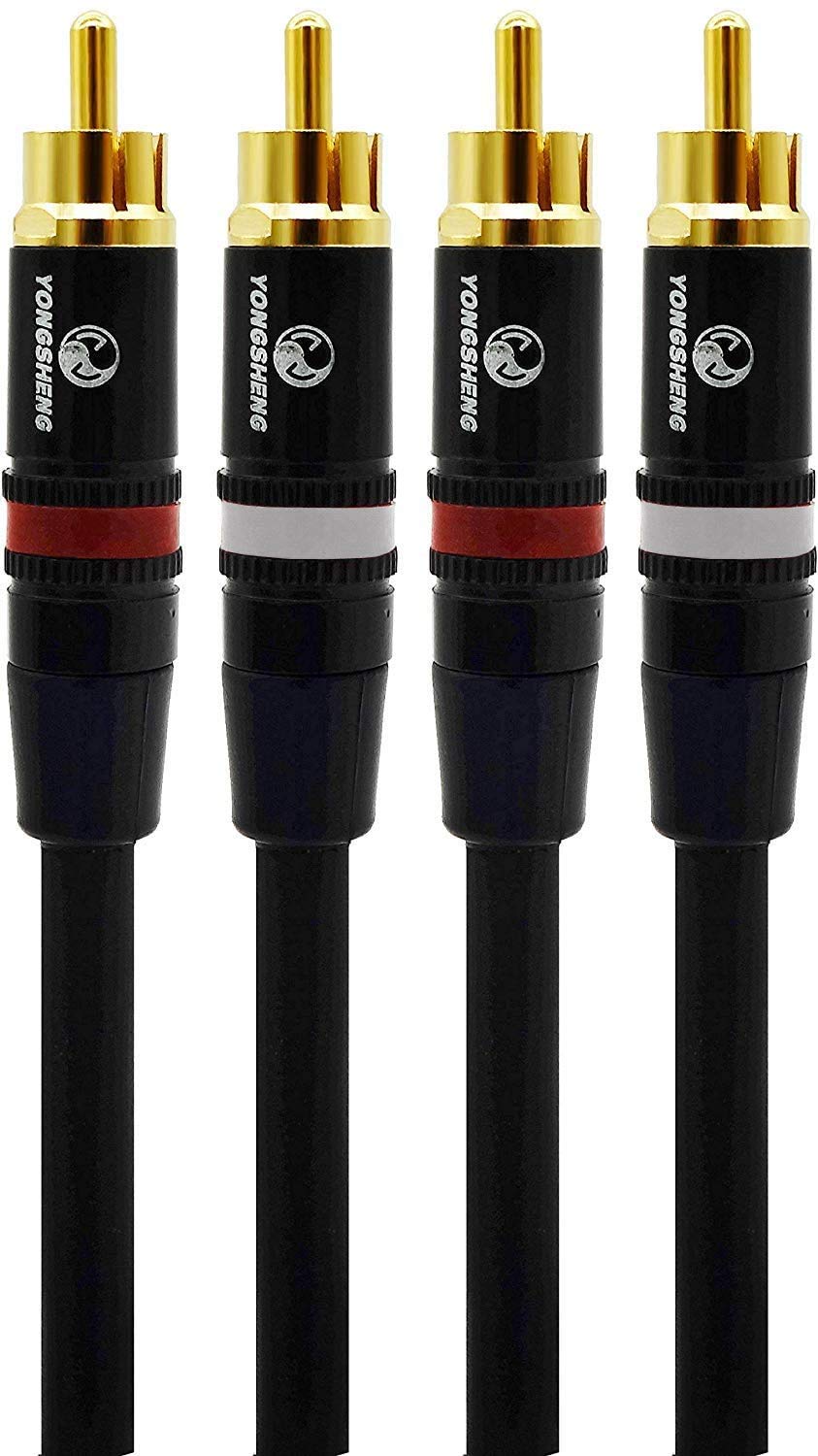 Amazon | オーディオファン RCAケーブル 120cm ケーブル径 Φ5.6mm 2本