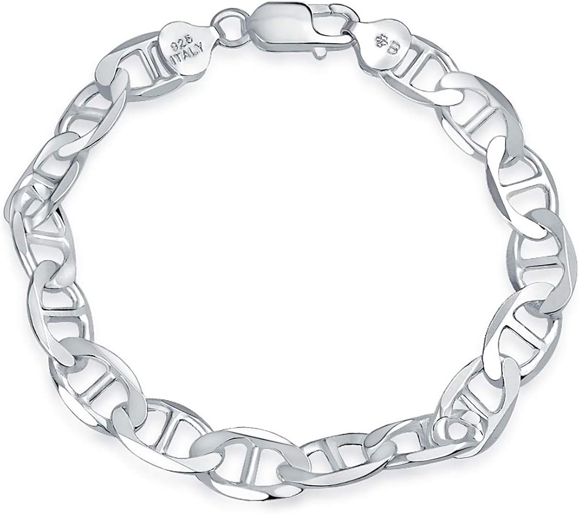 Amazon.com: Bling Jewelry Mens Thick Heavy Solid .925 Sterling