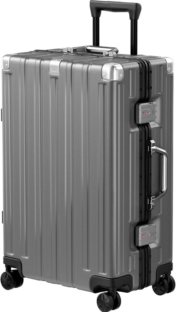 Amazon.com | Krute Zipperless Luggage 24 Inch Aluminum Frame