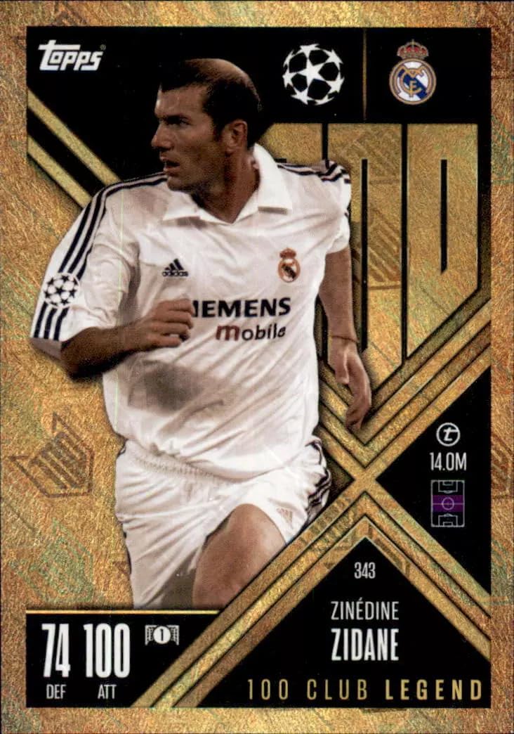 Amazon.com: Match Attax Extra 2024 2025 Zinedine Zidane 100 Club