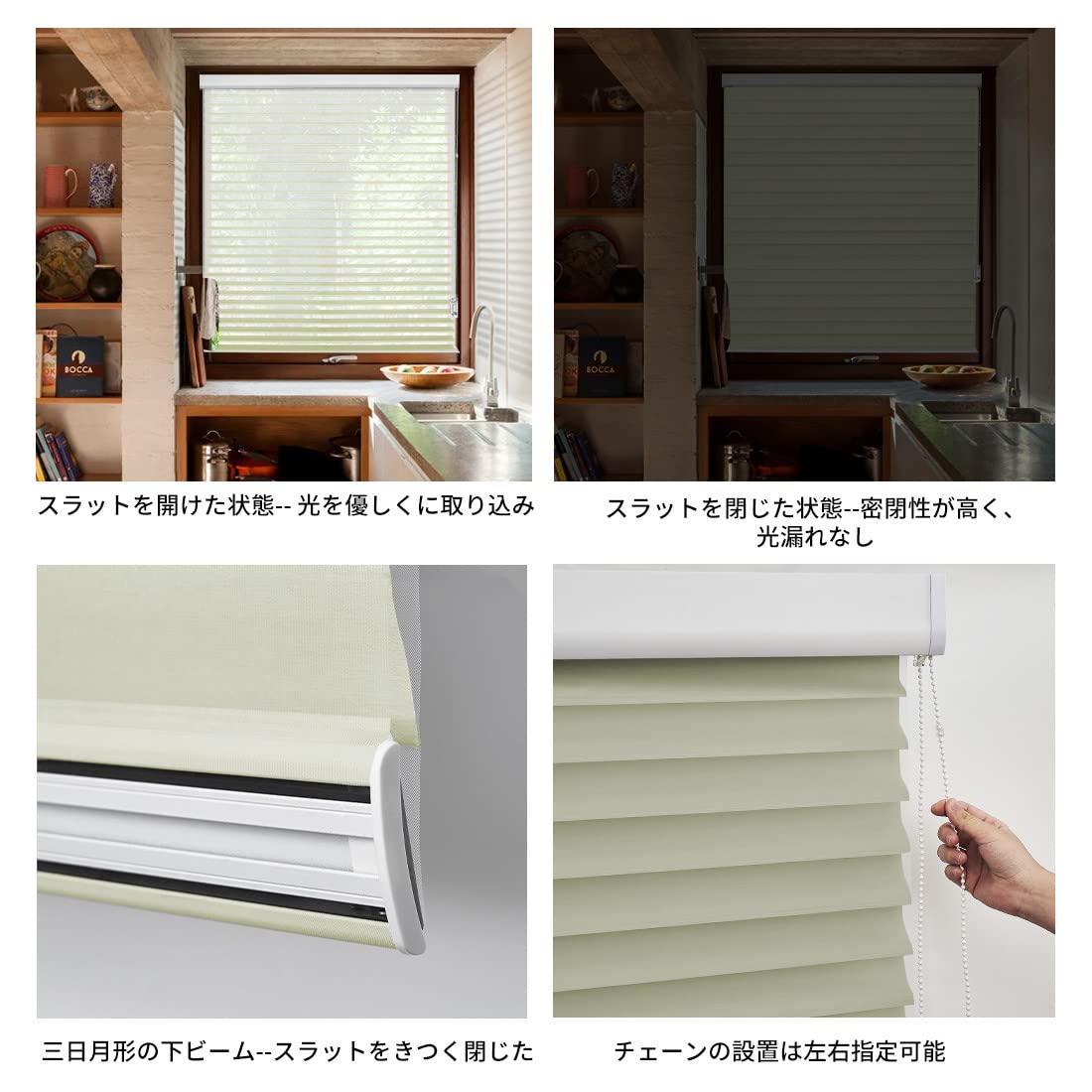 Amazon｜Keego ロールスクリーン 立体式調光ロールスクリーン 突っ張り