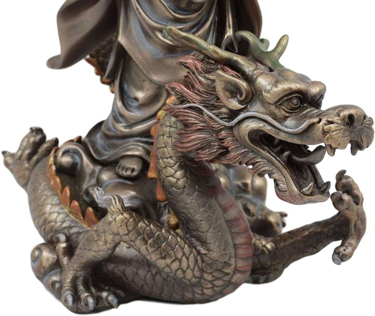 Amazon.co.jp: 東洋彫刻騎龍観音龍頭観音、天龍夜叉の身を表し、雲の中