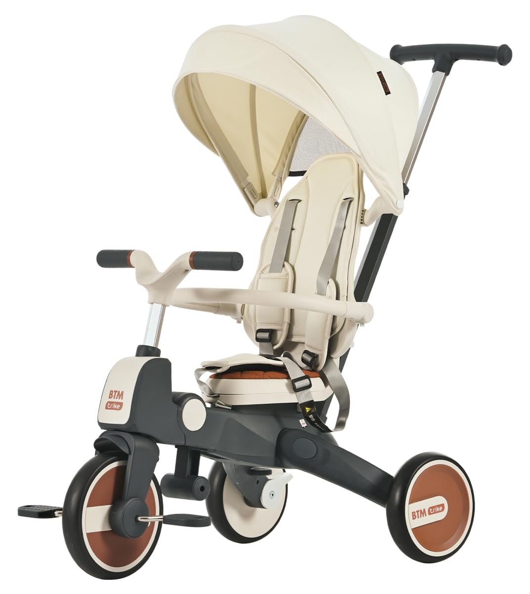 新品】多機能三輪車【ベージュ】 7in1□安全設計1歳〜5歳⭐️新品