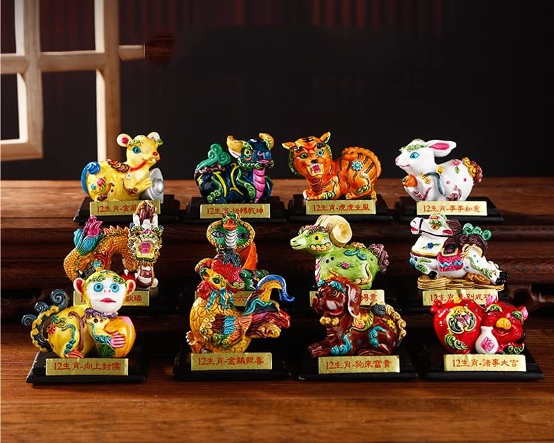 Amazon.co.jp: 干支 置物 十二支セット12支 子 牛 丑 寅 とら トラ 卯