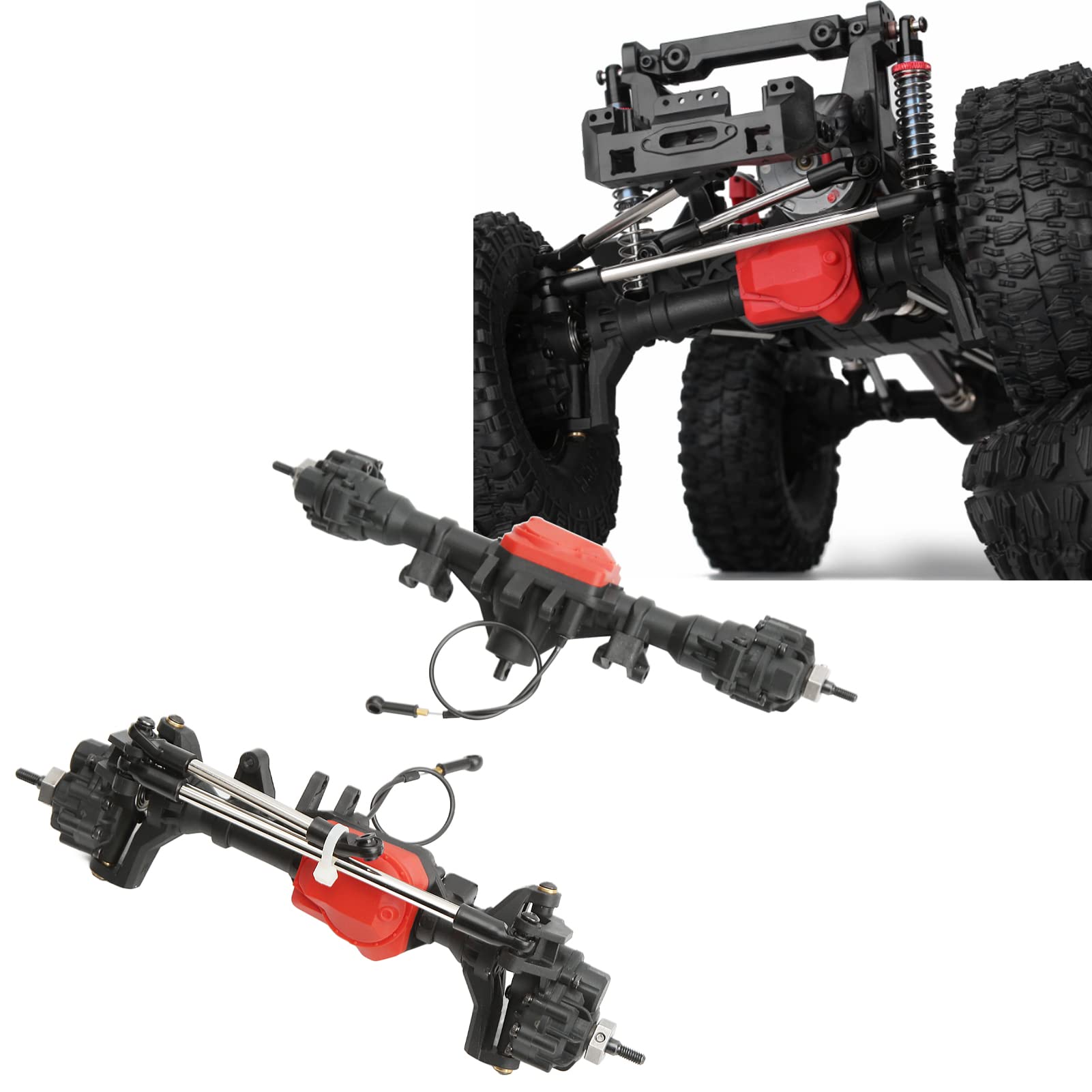 Amazon | RCカーアクスル45°回転角度フロントリアポータルアクスル 1