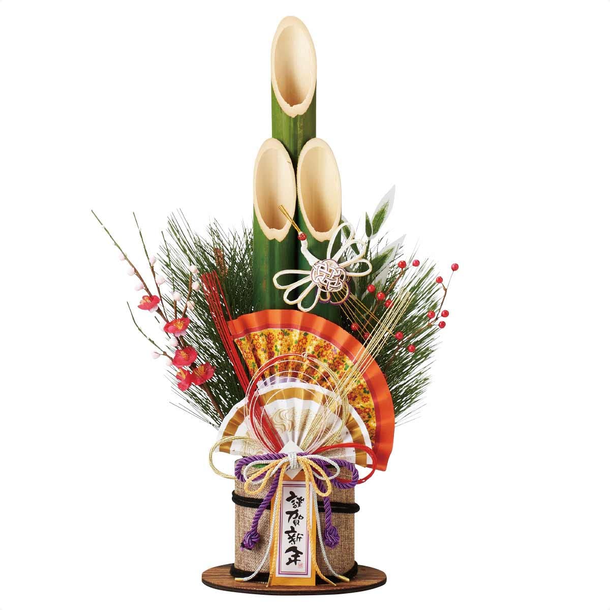 Amazon | 門松アレンジ 謹賀新年 1台 幅23×奥行20×高さ60cm 冬の装飾