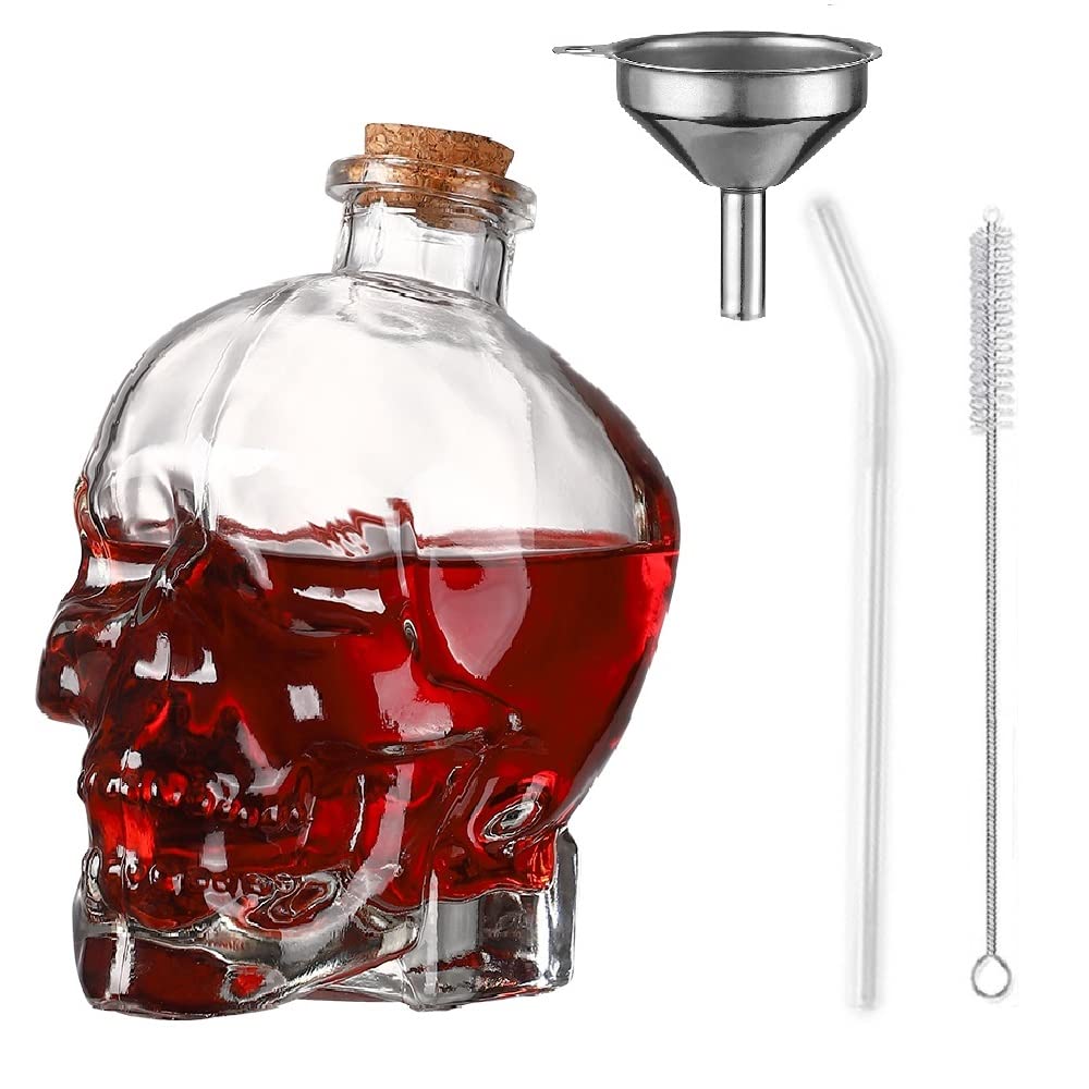 Amazon.co.jp: スカルデキャンタ 750ml クリスタルガラス スカル