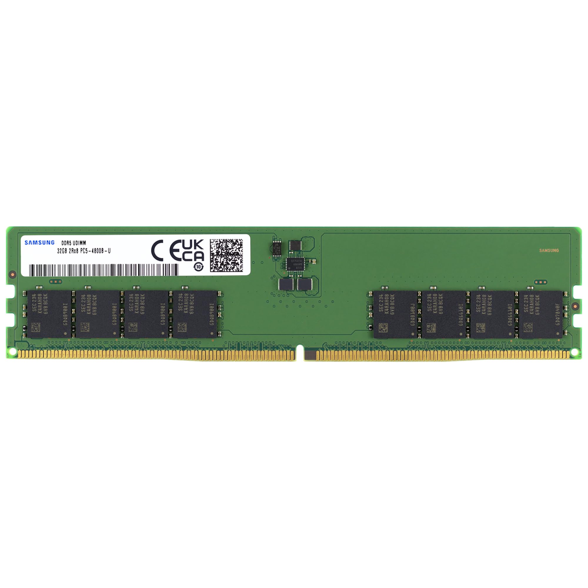 Samsung 32GB DDR5 4800MHz PC5-38400 CL40 UDIMM 2Rx8 Dual Rank 1.1V
