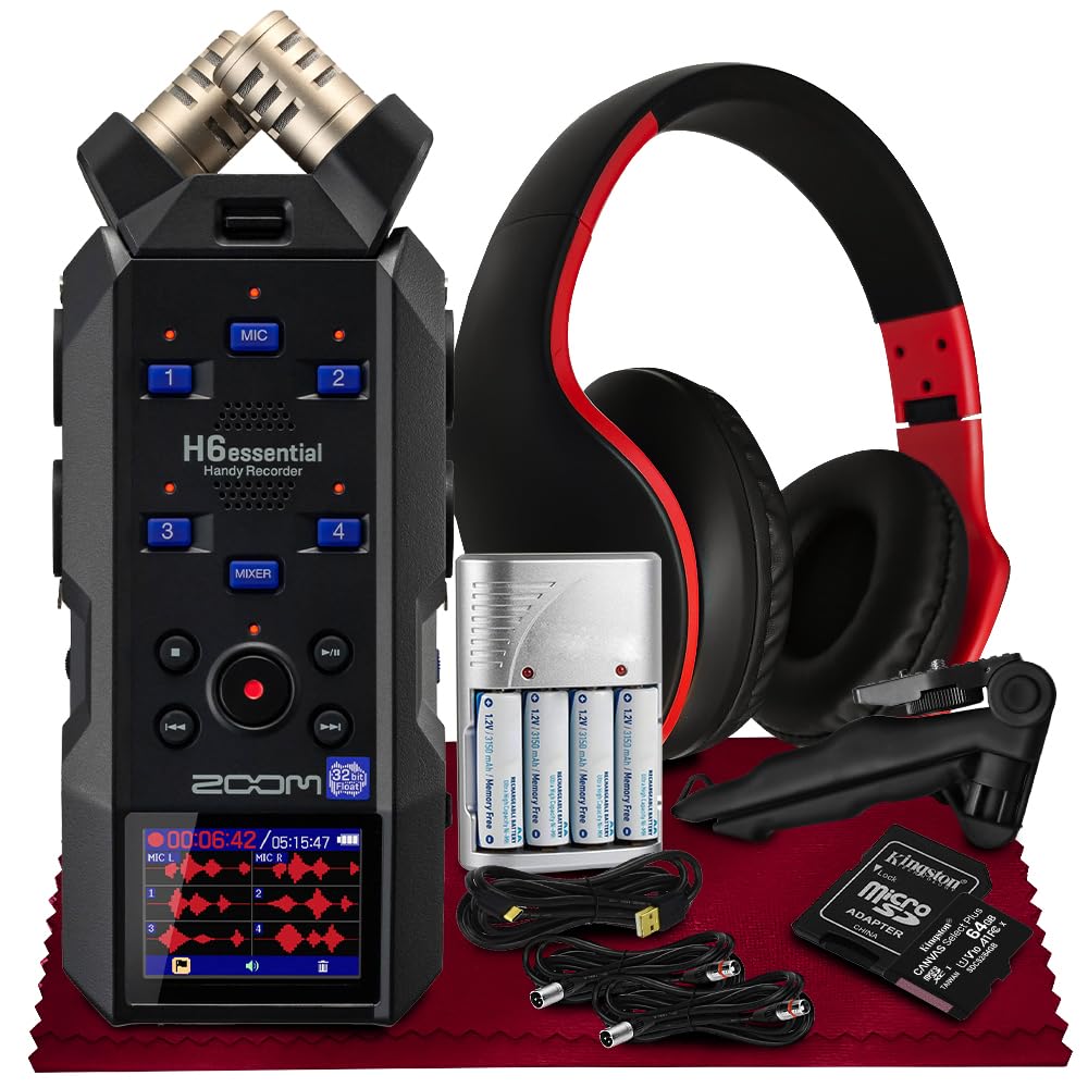 Amazon.com: Zoom H6essential Portable Studio Recorder, H6E 32-Bit