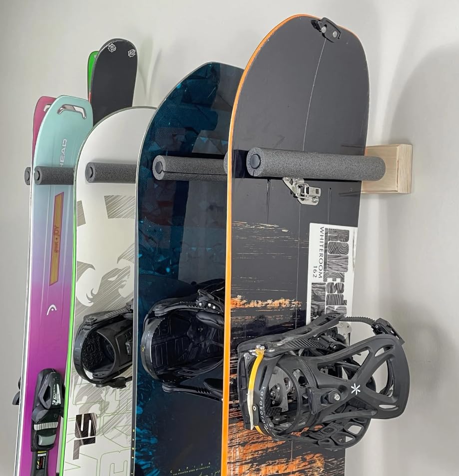 Amazon.co.jp: 縦型スキー・スノーボード収納ラック(6スロット)(4