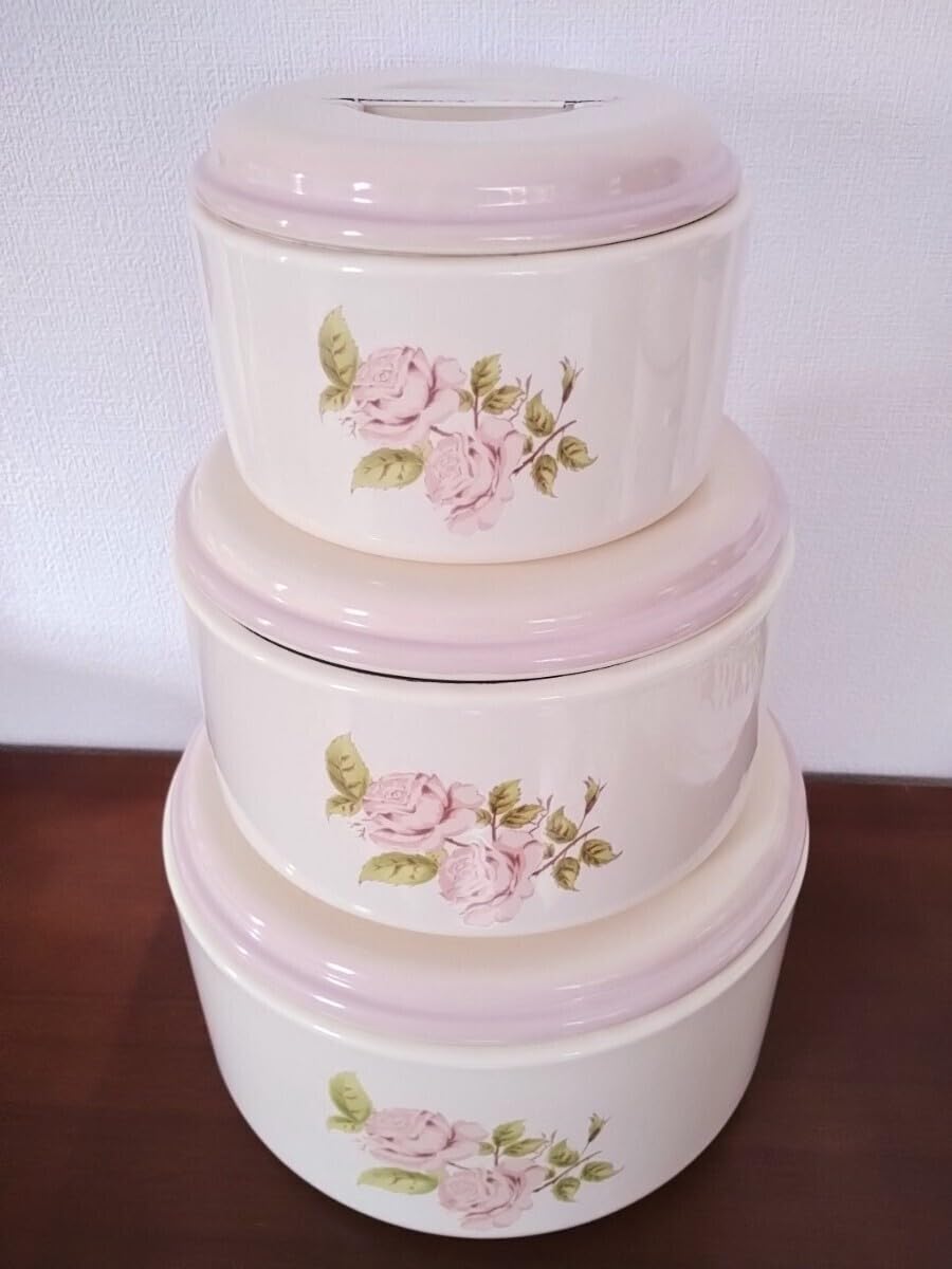 イマン 小物入れ イマン 花柄ホーロー小物入れ3個セット イマン公式