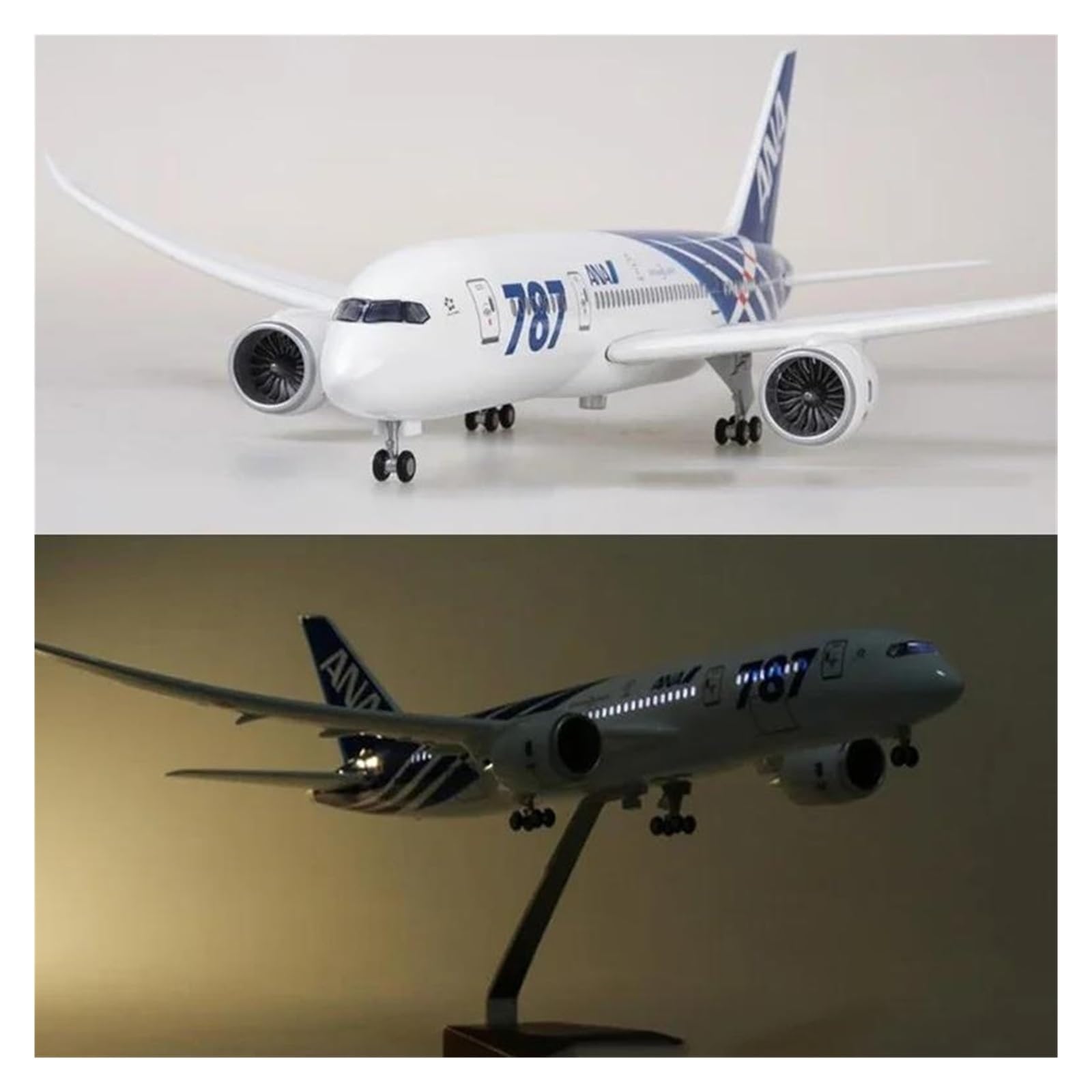 Amazon.co.jp: 静的航空機モデル 47cm 1/130 日本ANA787航空機モデル