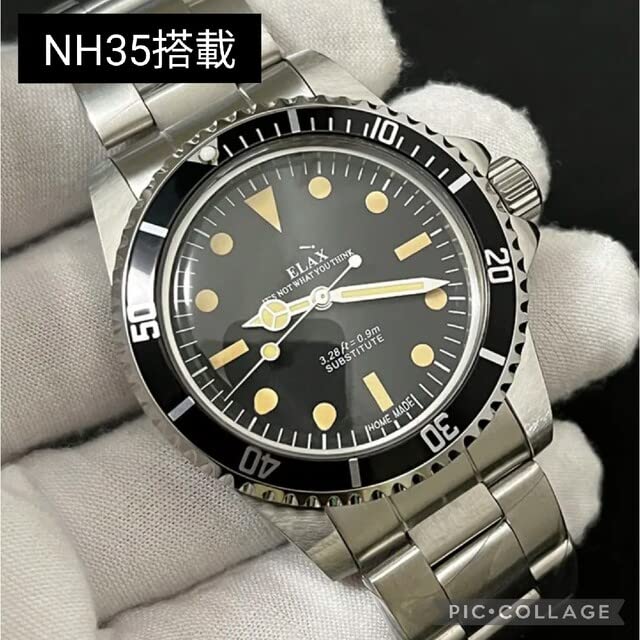 Amazon.co.jp: NH35 mod RELAX リラックス アンティーク ノンデイ 自動