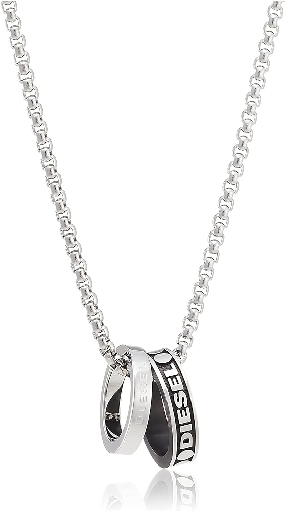 Amazon.co.jp: Diesel Double Ring Necklace Pendant DX1168040
