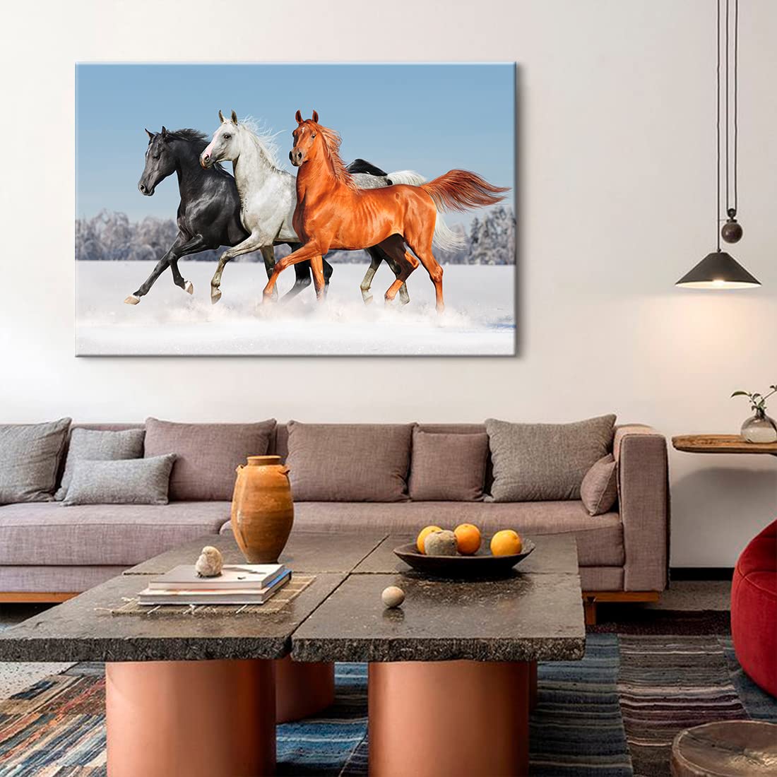 Amazon.co.jp: 馬アートパネル馬 油絵装飾画ポスター壁掛けキャンバス