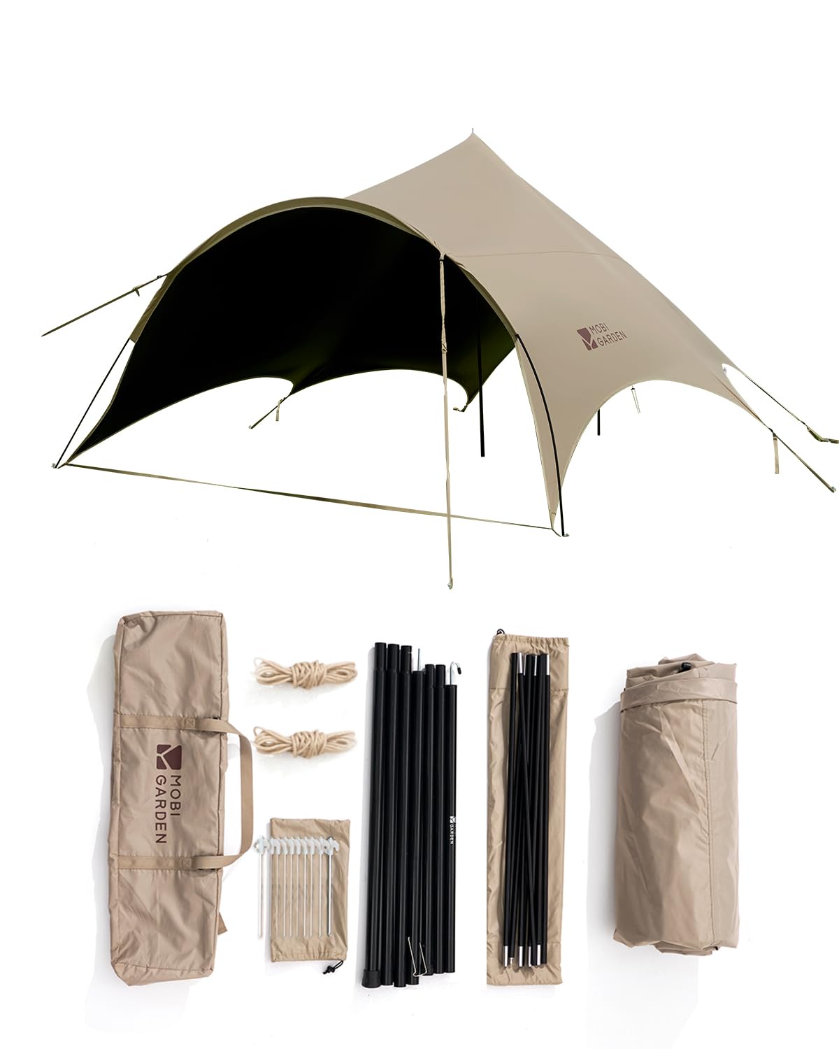 Amazon | MOBI GARDEN タープアーチ型 10-20人用 大型タープ テントと