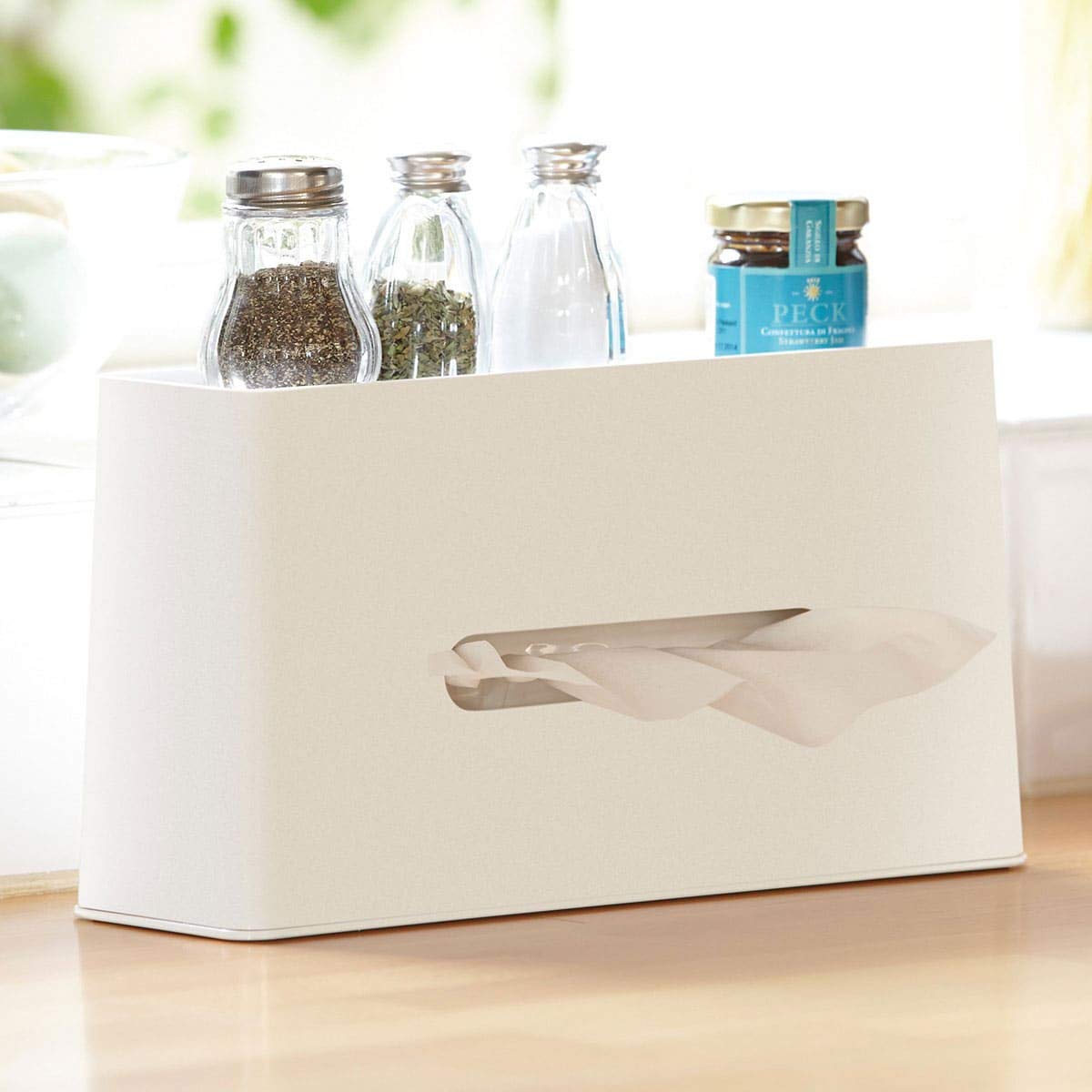 Amazon｜ニトリ ティッシュケース NOSETE2 (ホワイト)｜ティッシュ