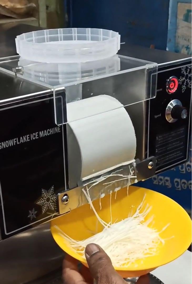 1年保障付【糸ピンス】氷のいらないかき氷機 業務用液体が5秒でかき氷に