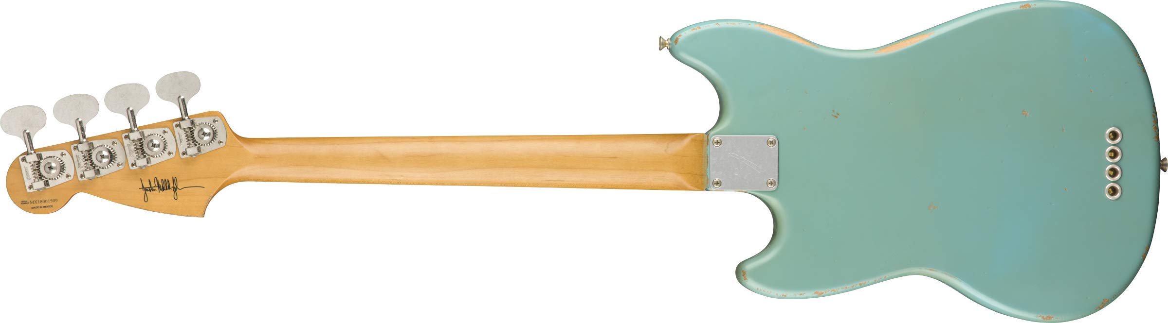 Amazon.com: Fender JMJ Road Worn Mustang Bass, Faded Daphne Blue
