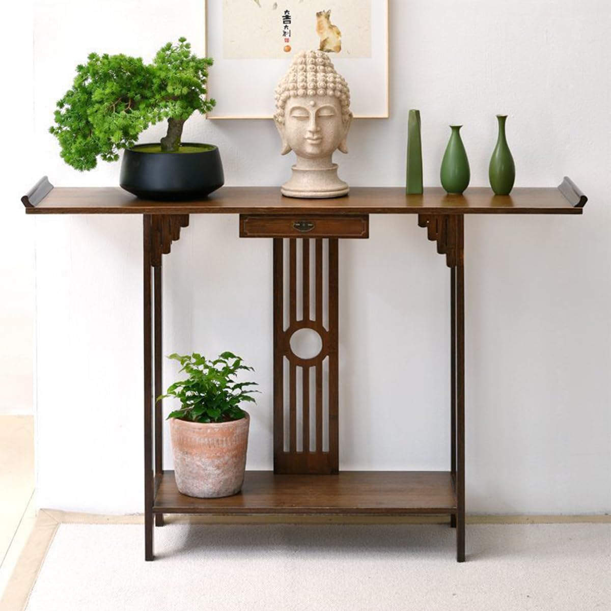 Amazon.com: Gdrasuya10 Japanese Style Console Sofa Table, Walnut