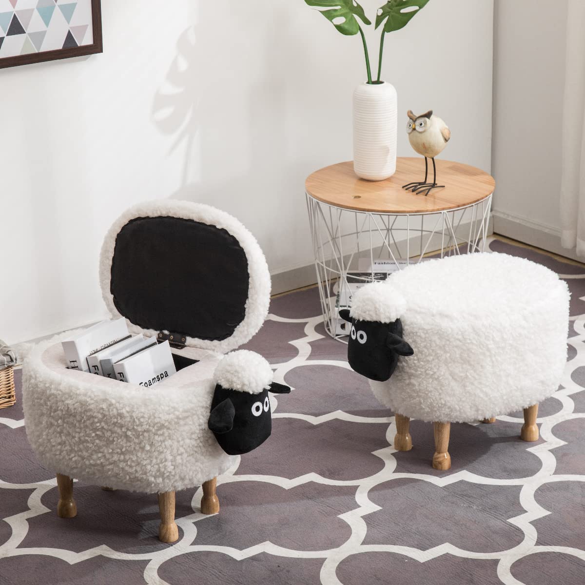Amazon｜ひつじ スツール アニマル 収納スツール アニマルスツール