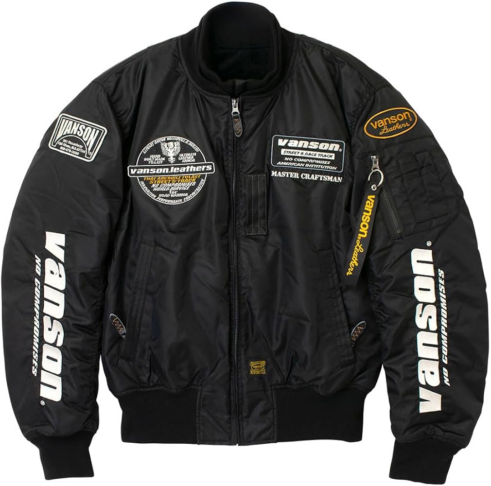 Amazon.co.jp: [バンソン] VSE25102W バイクウェア MA-1 ナイロン