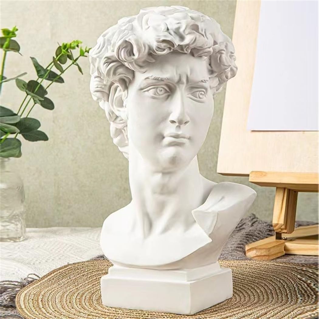 Amazon.co.jp: xiaoyuzhou 石膏像 胸像 人物像 置物 デビッド像 石膏像